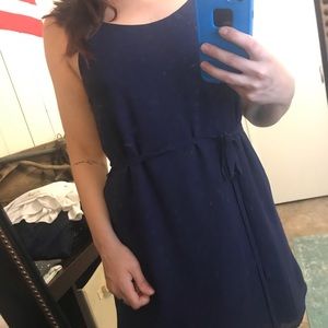 Chiffon Navy Blue Dress